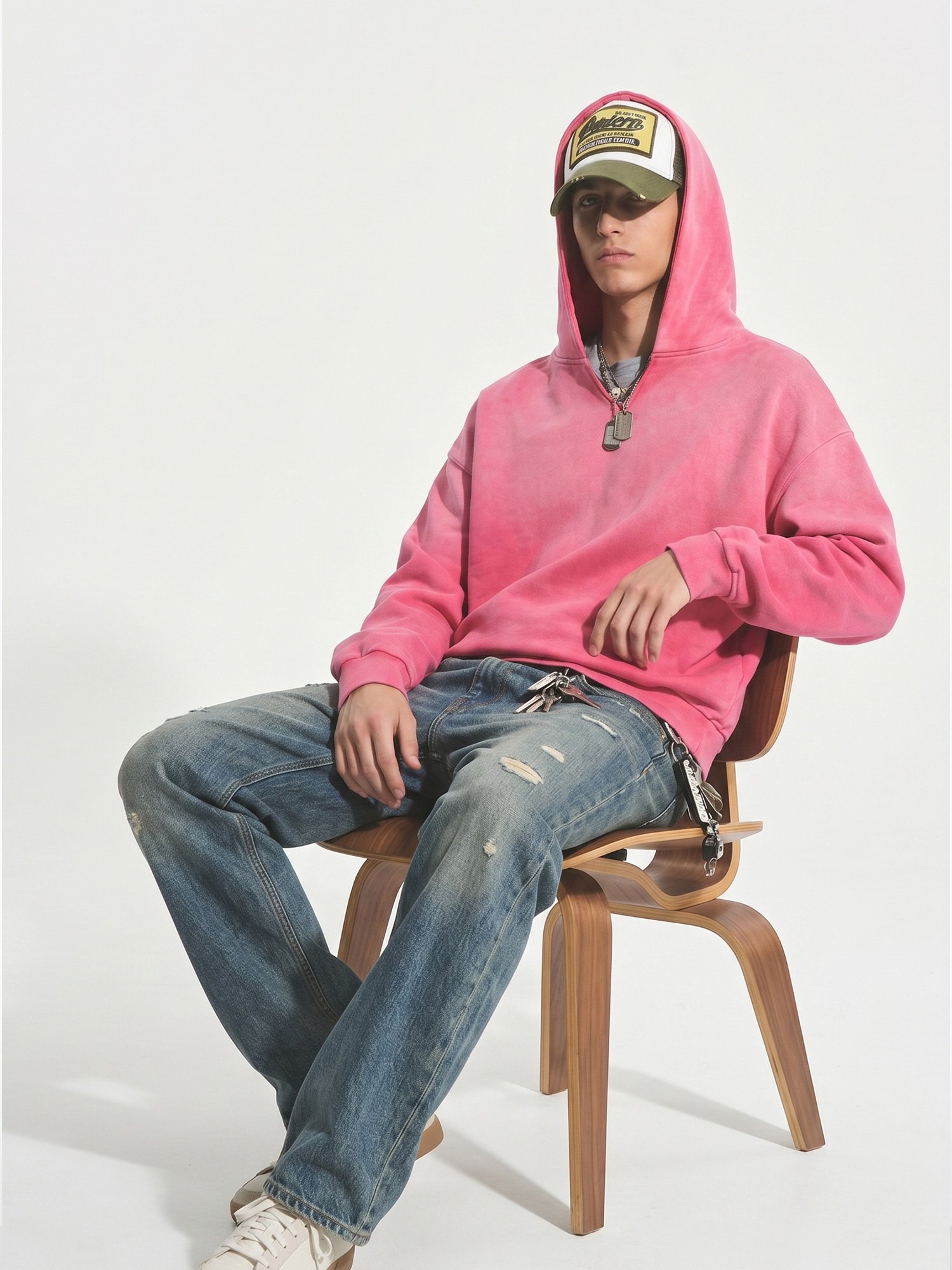 Heavyweight Pure-Cotton Garment-Washed Hoodie