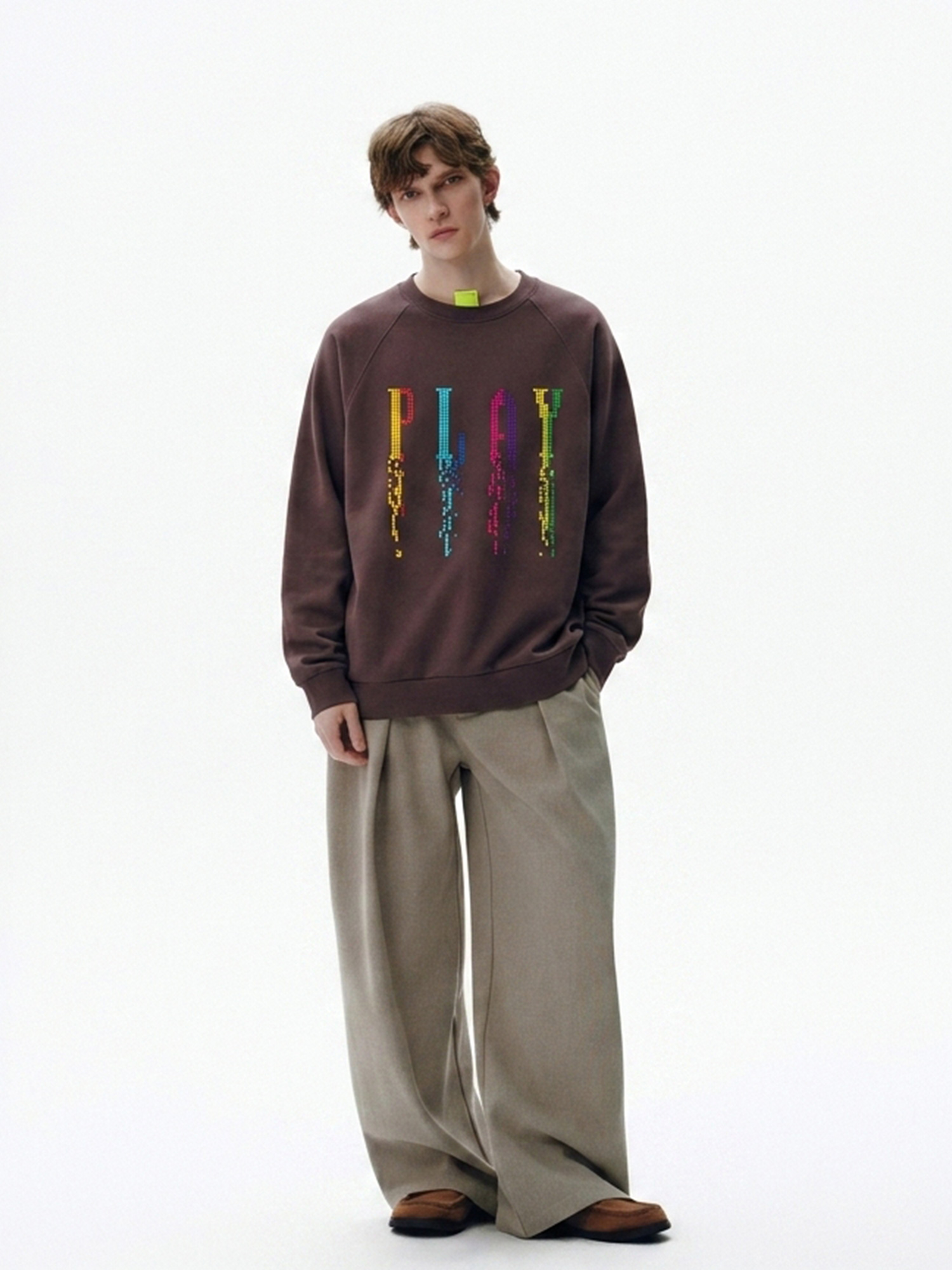 Brush-Embroidered Heavyweight Sweatshirt