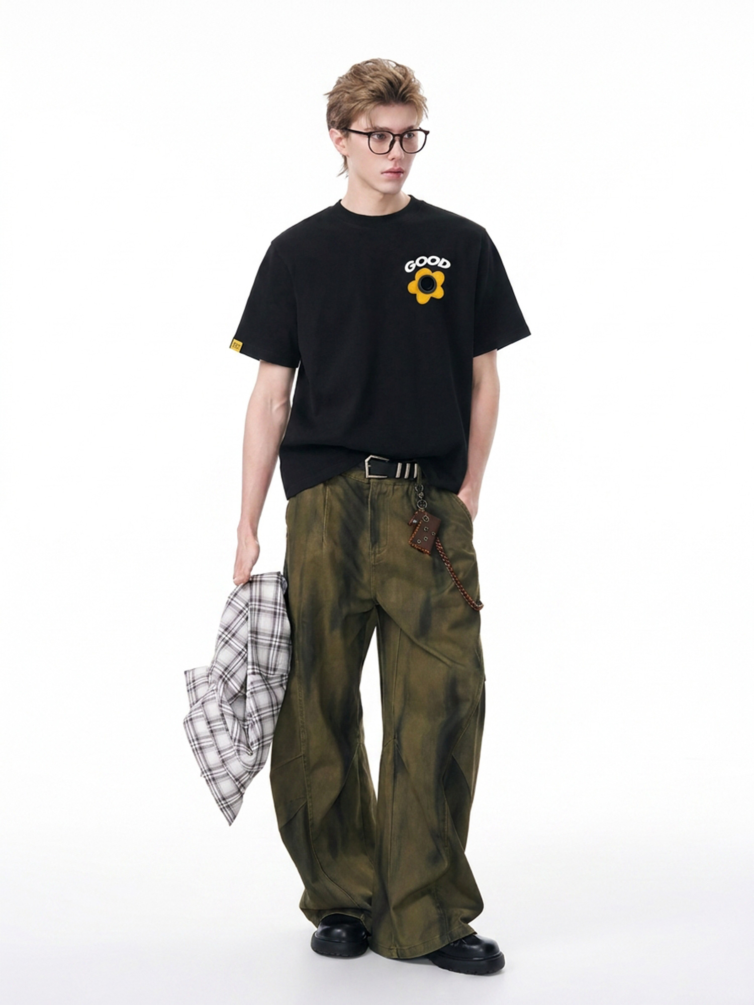 Embroidered Tee with Display Screen