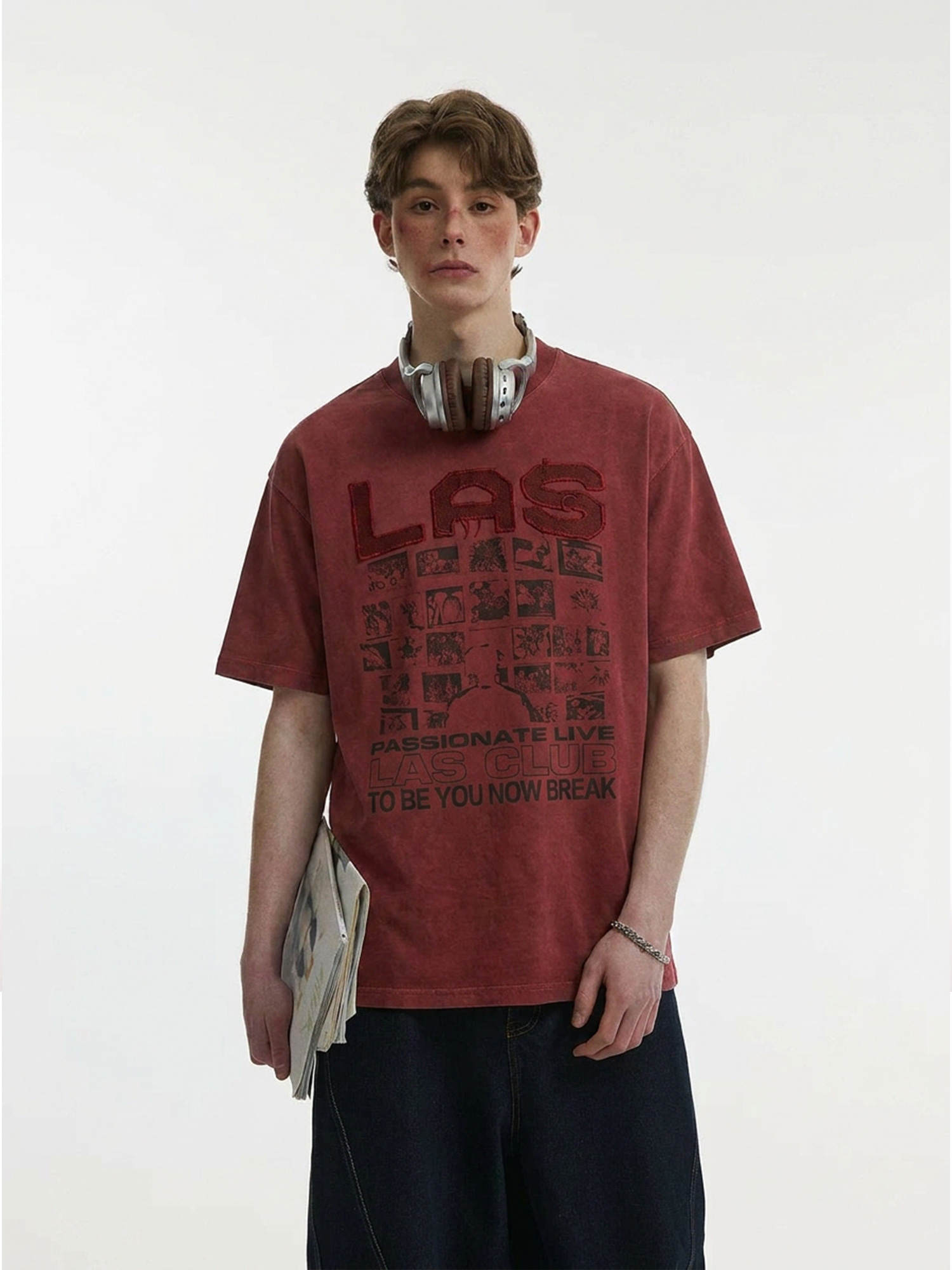 American Vintage Appliqué-Embroidered Printed Tee